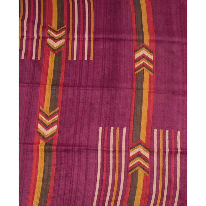 Hand Block Printed Tussar Silk Saree 10052470