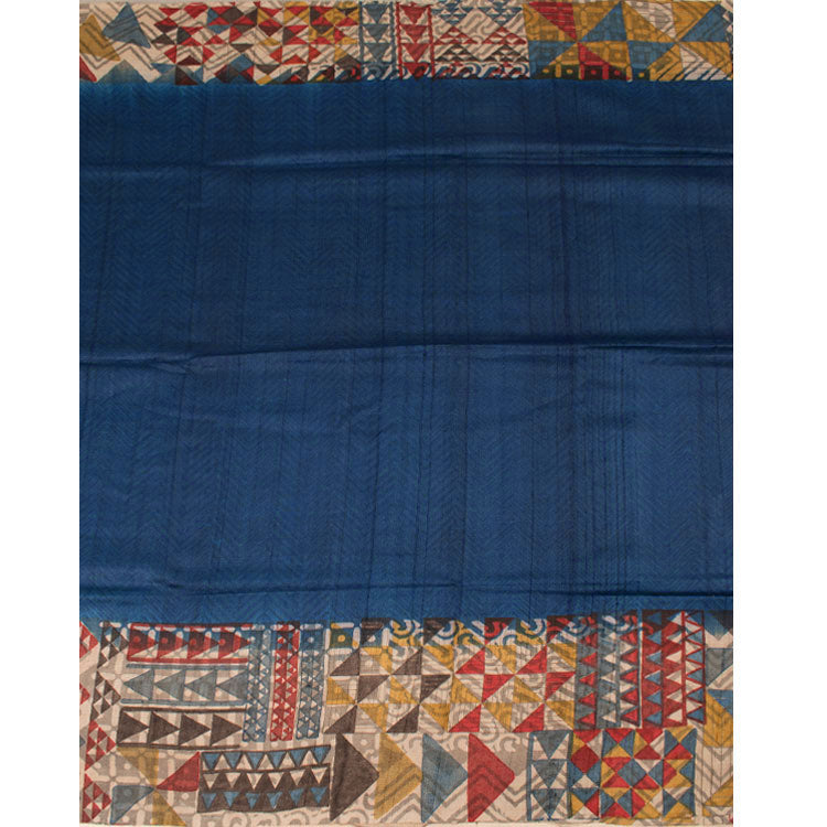 Hand Block Printed Tussar Silk Saree 10052473